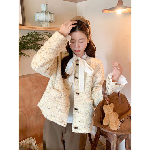 <曾小咸推荐>现货秒杀 ！微信超特价！小香风毛呢短款外套 日常389.99 立减230 秒杀159.99！！ 商品图1