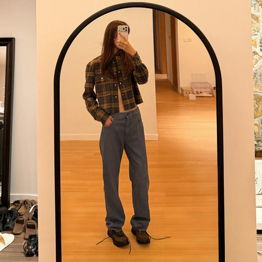 ROMI STUDIO“复古格纹”双面磨毛超柔色织夹克式衬衫 RWCSWY7223 商品图0