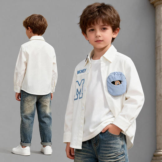 迪士尼男童长袖衬衫XD3DS023 商品图0