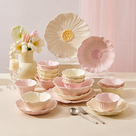 摩登主妇釉下彩餐具漂亮的饭碗家用盘子早餐盘水果盘碗具汤碗面碗