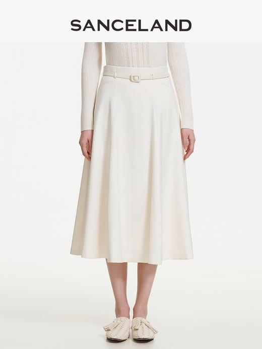 三石一澜SANCELAND女装春季丝毛半裙SK13103008 商品图1