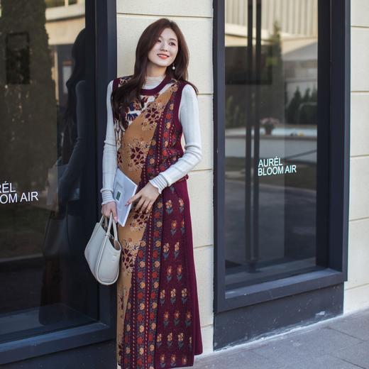 【林栖设计小店】唐彩未央|秋色提花复古优雅传统气质2026春新款毛织上衣G1961387 商品图3