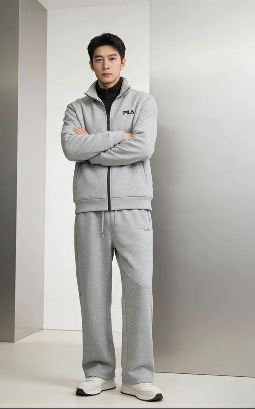 男女同款FL加绒直筒松紧腰卫裤 商品图4