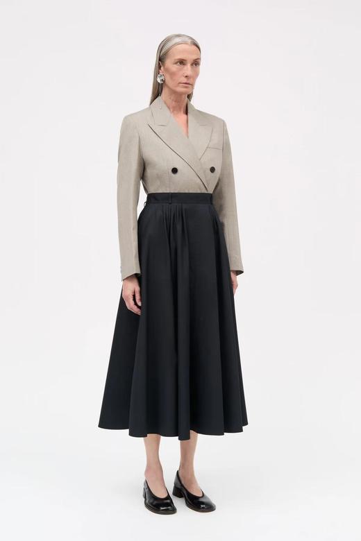 Mark Kenly Domino Tan 26PS 黑色棉府绸novo褶皱半裙 商品图3