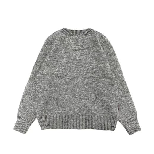 F011214精典三角标提花字母logo大标情侣圆领针织毛衣 商品图10