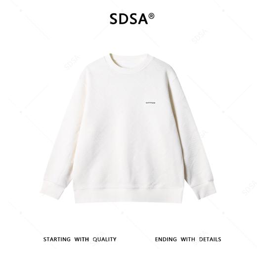 SDSA男士秋冬新款痞帅男装美式简约菱形刺绣字母圆领卫衣宽松百搭 商品图1