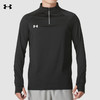 安德玛安德玛长袖T恤男士弹力打底衫半拉链立领速干健身服跑步运动上衣 黑色/指洞款/24600603 商品缩略图0