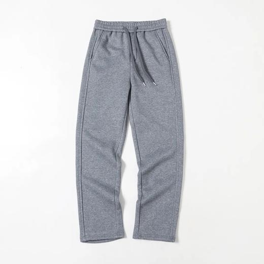 F011202加绒加厚冬季保暖简约基础百搭男士纯色休闲时尚卫裤长裤 商品图12