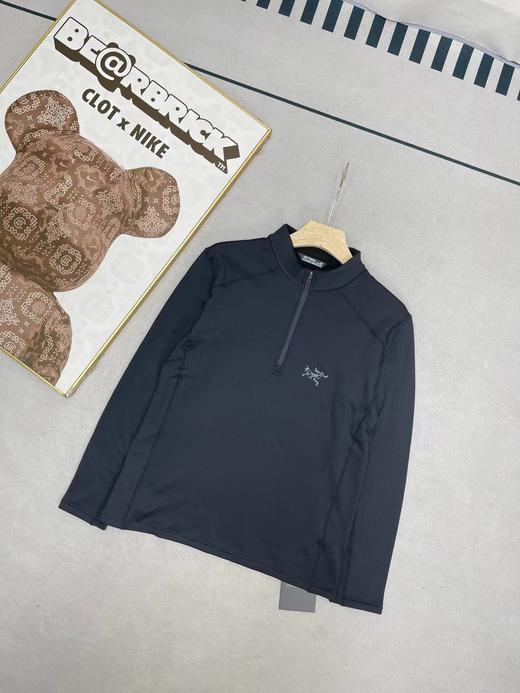 F011252一体绒刺绣立领卫衣长袖上衣半拉链卫衣 商品图7