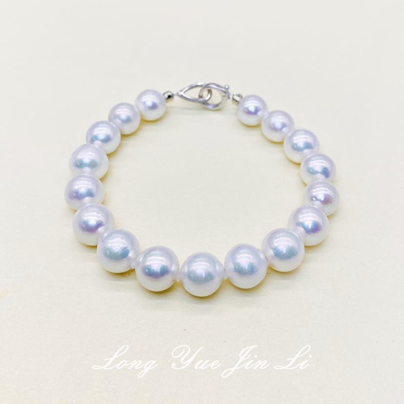 S925珍珠手链（淡水）；9-10mm