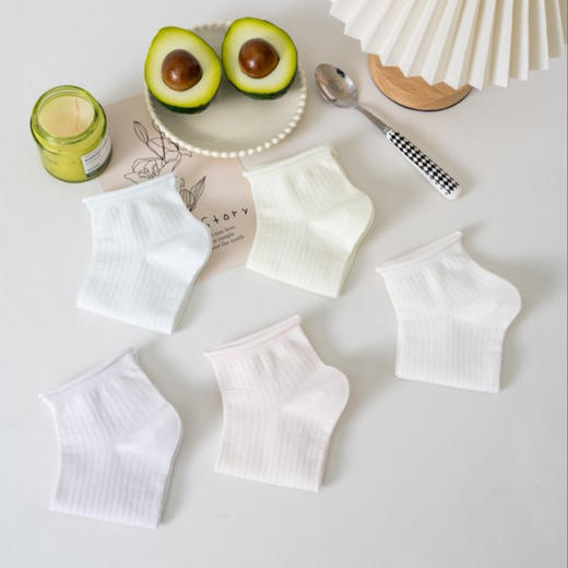 基础-简约纯色百棉卷边短袜女袜-纪念日百货门店同款168495043 商品图5