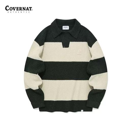【春上新】【5折】6楼COVERNAT男女同款翻领针织衫吊牌价859折后价429 商品图1