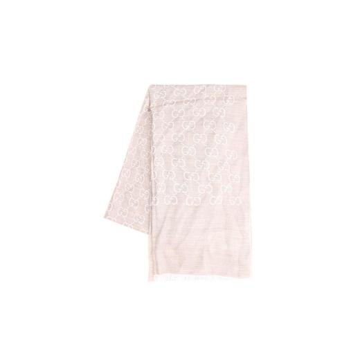 GUCCI 女士羊毛真丝围巾 165904粉色 商品图3