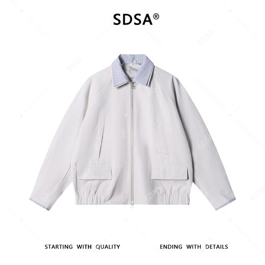 2613908SDSA男士秋冬新款痞帅男装潮牌褶皱拼接拉链翻领夹克外套百搭时尚 商品图0