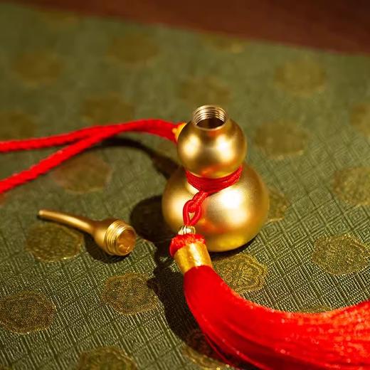 朱炳仁铜 福禄欢喜挂件/福禄寿喜葫芦挂件/福禄大吉摆件/四方来财/五路财神/好柿常伴 商品图1