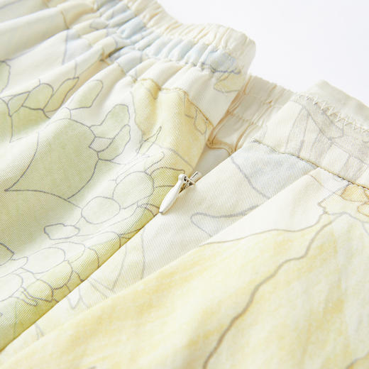 谜底印花半裙2026春季新品彩铅橡筋腰温柔浪漫中长裙女261MB0212 商品图3