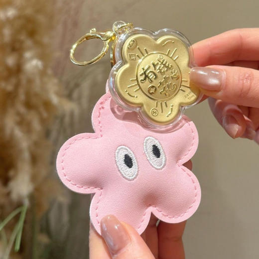 香港周六福黄金钻石首饰 香港周六福999足金 大富大贵/锦上添花有钱花挂饰 商品图6