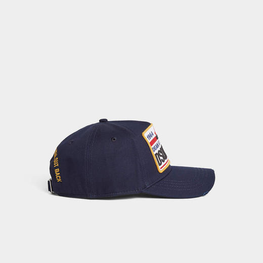 DSQUARED2 男士刺绣徽标贴片休闲棒球帽 深蓝色 BCM0922 05C00001 3073 商品图3