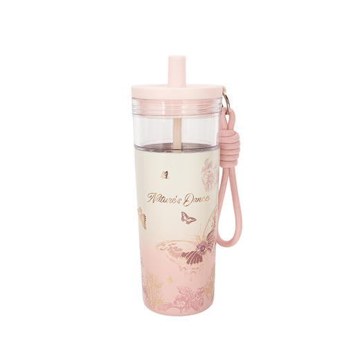 大英博物馆 博物志系列 蝴蝶翩翩 茶水分离保温杯（朦胧粉） 商品图5