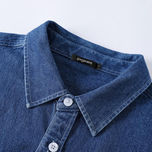 gxgjeans 男装【棉100%】男士长袖牛仔衬衫2025秋款叠穿百搭青少年上衣K&C 商品图2