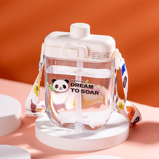 ABF891WHTSDW 乐扣乐扣Lock&Lock 【双饮口】大容量成人吸管杯外出便携背带榛果塑料水杯男女夏 商品图2
