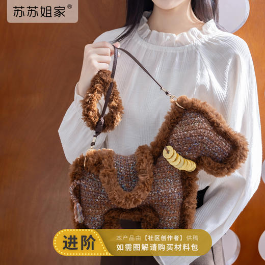 苏苏姐家马上有钱斜挎包手工DIY钩针毛线团材料包 商品图0