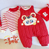 【新年背带裤套装合集】嘟嘟家宝宝新年套装婴儿冬季红色背带裤男童女童拜年服童装儿童过年衣服 商品缩略图5