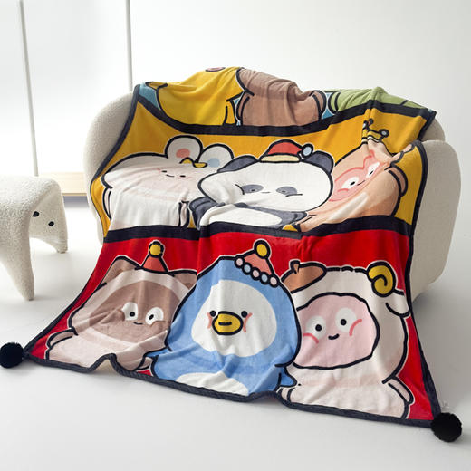 【品牌直发】加倍生活 星眠绒单层双面球毯-BubbleTots巴波布布授权 4色可选 商品图4