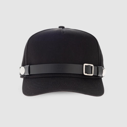 DSQUARED2 女士带扣棉质棒球帽 黑色 BCW0173 05C00001 2124 商品图0