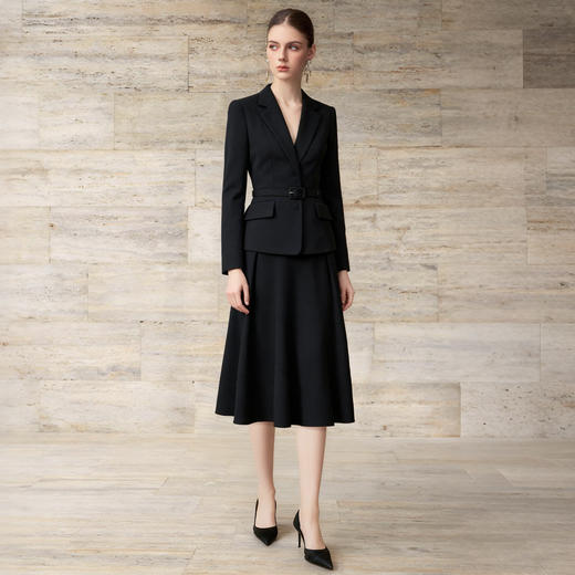 IWY/气质黑色西装套裙女高级感收腰职业装通勤两件套售楼部正装WCS371 商品图1