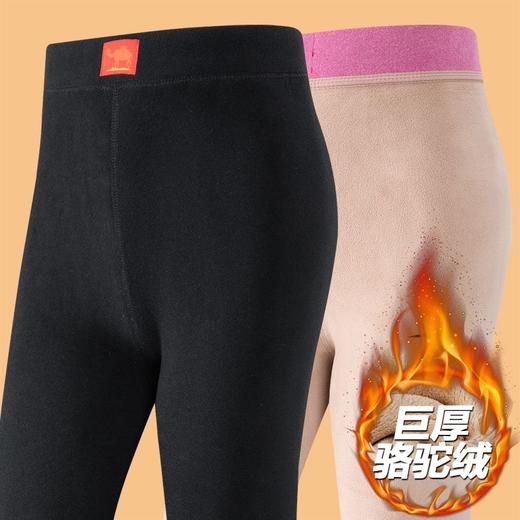 【冬季男女士保暖裤驼绒巨厚】加绒加厚自发热打底裤高腰防寒秋裤 商品图5
