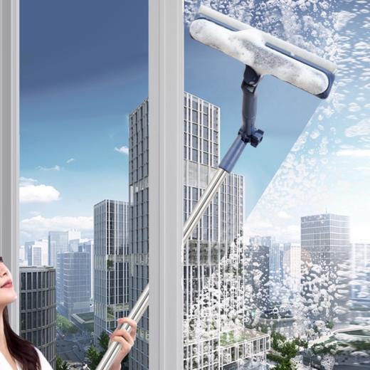 【QIANYOU 刮擦一体擦窗神qi】120CM，刮擦一体，附带缝隙刷，安心擦窗不留痕~ 商品图1