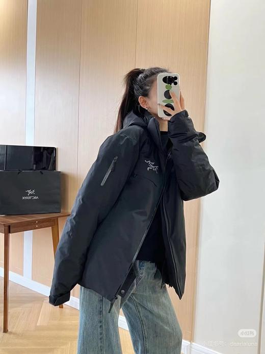 F011273硬壳压胶连帽滑雪羽绒服可拆卸帽子 商品图4