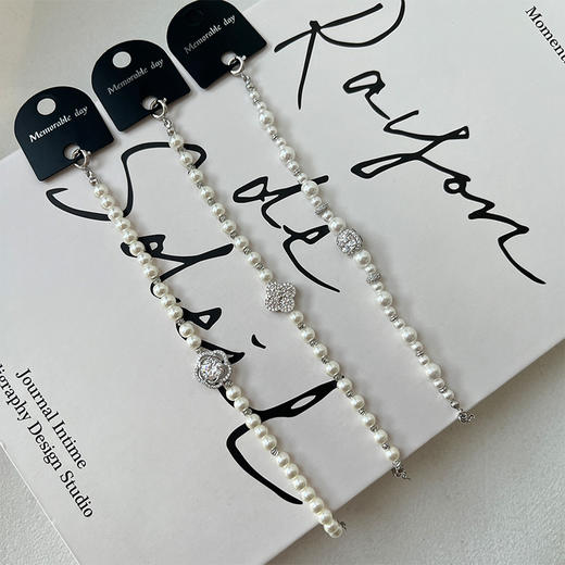 都市珍珠星芒手链单条 时尚优雅小众首饰配饰链条手链-纪念日百货门店同款168197687 商品图2