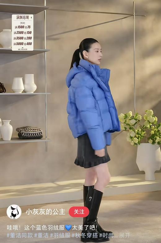 波司登同款三防同里同料时尚小龟背白鹅绒羽绒服 商品图5