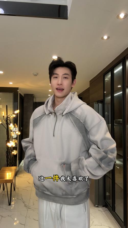 F7281SDSA男士秋冬新款痞帅男装复古重磅拼接可拆卸半拉链连帽卫衣百搭 商品图0