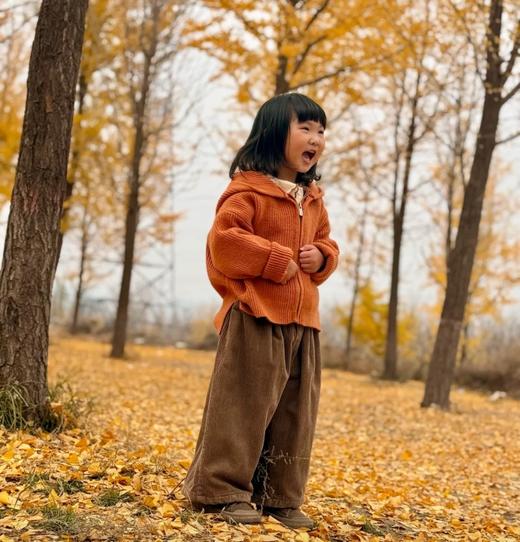 老米优品🎈复古色系超美！120码-170码《亲子款儿童秋冬针织开衫外套》连帽毛衣，叠搭松弛感满满~ 商品图5