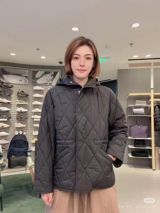 F011275女装25秋季新款菱形绗缝连帽棉服外套 商品图5