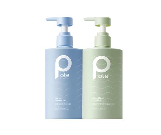 柏缇控油洗沐套装(海盐沐浴露北非洗发水) 控油505ml*2 商品图0