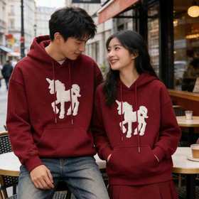 情🌸侣同款 金莱克马年连帽卫衣🔥简约百搭又宽松