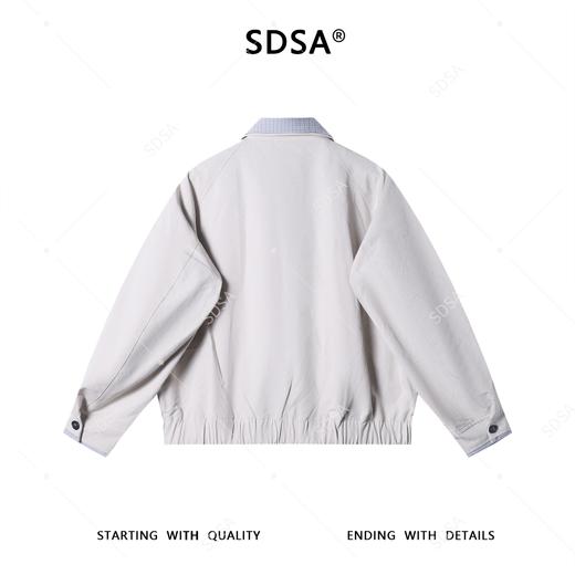 2613908SDSA男士秋冬新款痞帅男装潮牌褶皱拼接拉链翻领夹克外套百搭时尚 商品图4