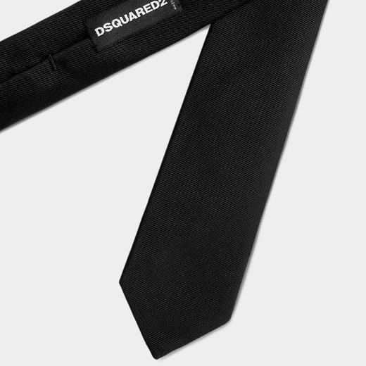 DSQUARED2 男士D2编织丝绸领带经典领带 黑色 TIM0002 00S05103 2124 商品图1