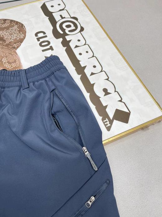 F011254户外软壳防风抓绒重工刺绣银色Logo松紧长裤 商品图11