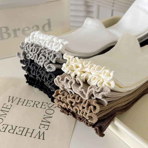 基础-简约木耳边双针女袜袜子-纪念日百货门店同款169099801 商品图4