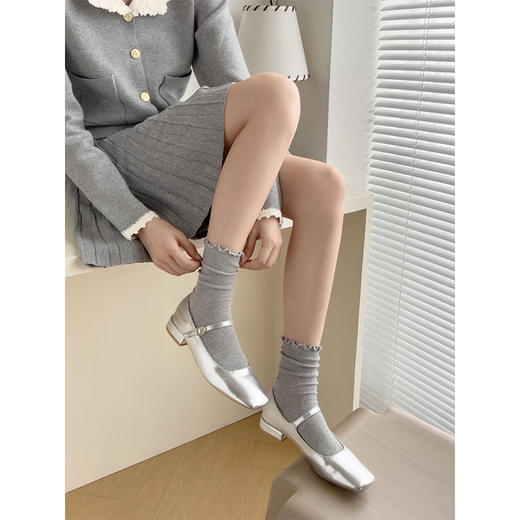 基础-简约木耳边双针女袜袜子-纪念日百货门店同款169099801 商品图3