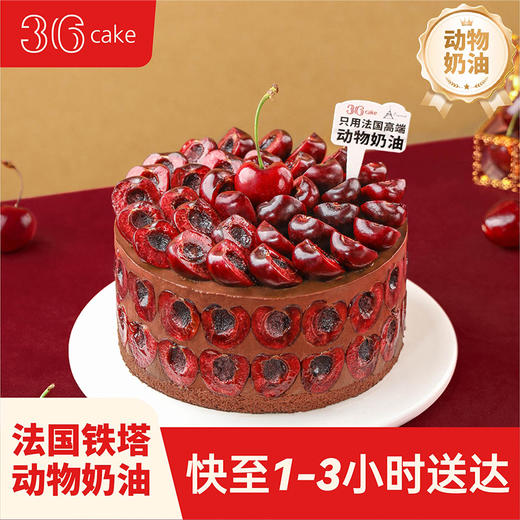车厘满满 ‧ 智利车厘子巧克力布丁蛋糕  | 36 CAKE 商品图0