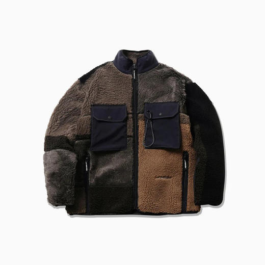 and wander Mix boa jacket 男女中性拼接抓绒夹克 立领外套 商品图3