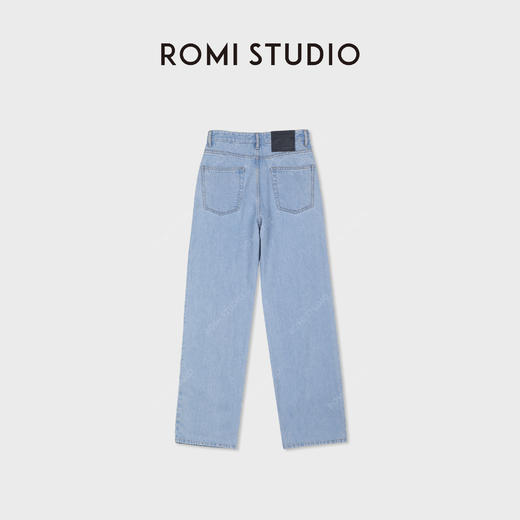 ROMI STUDIO“蓝标系列”复古水洗做旧皮牌浅蓝牛仔裤 RWDSXY1706 商品图1
