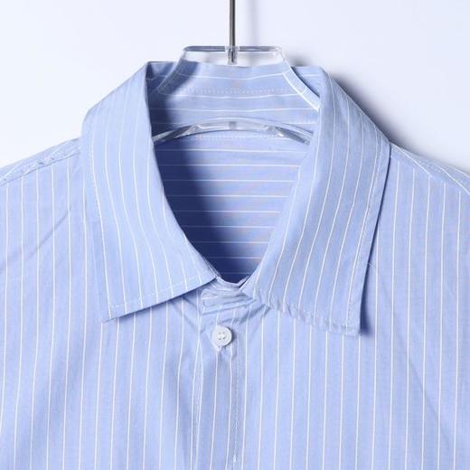 SDSA男士秋冬新款痞帅男装韩版简约宽松条纹翻领长袖时尚百搭衬衣 商品图1