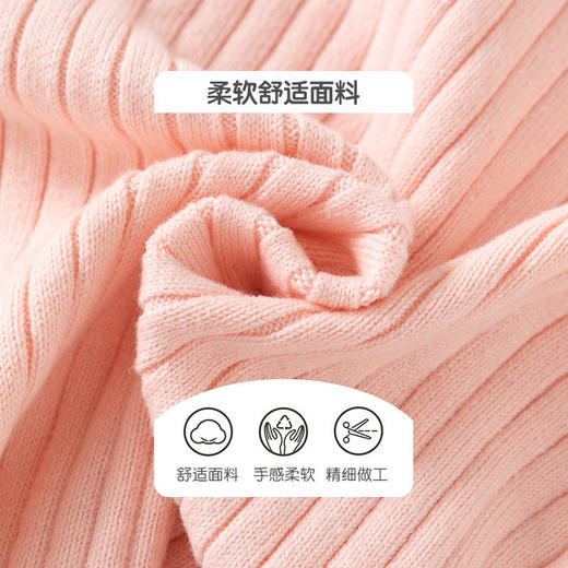 花边领小女孩套头毛衣A类针织高领女童毛衣秋冬柔软女童打底毛衣 商品图1